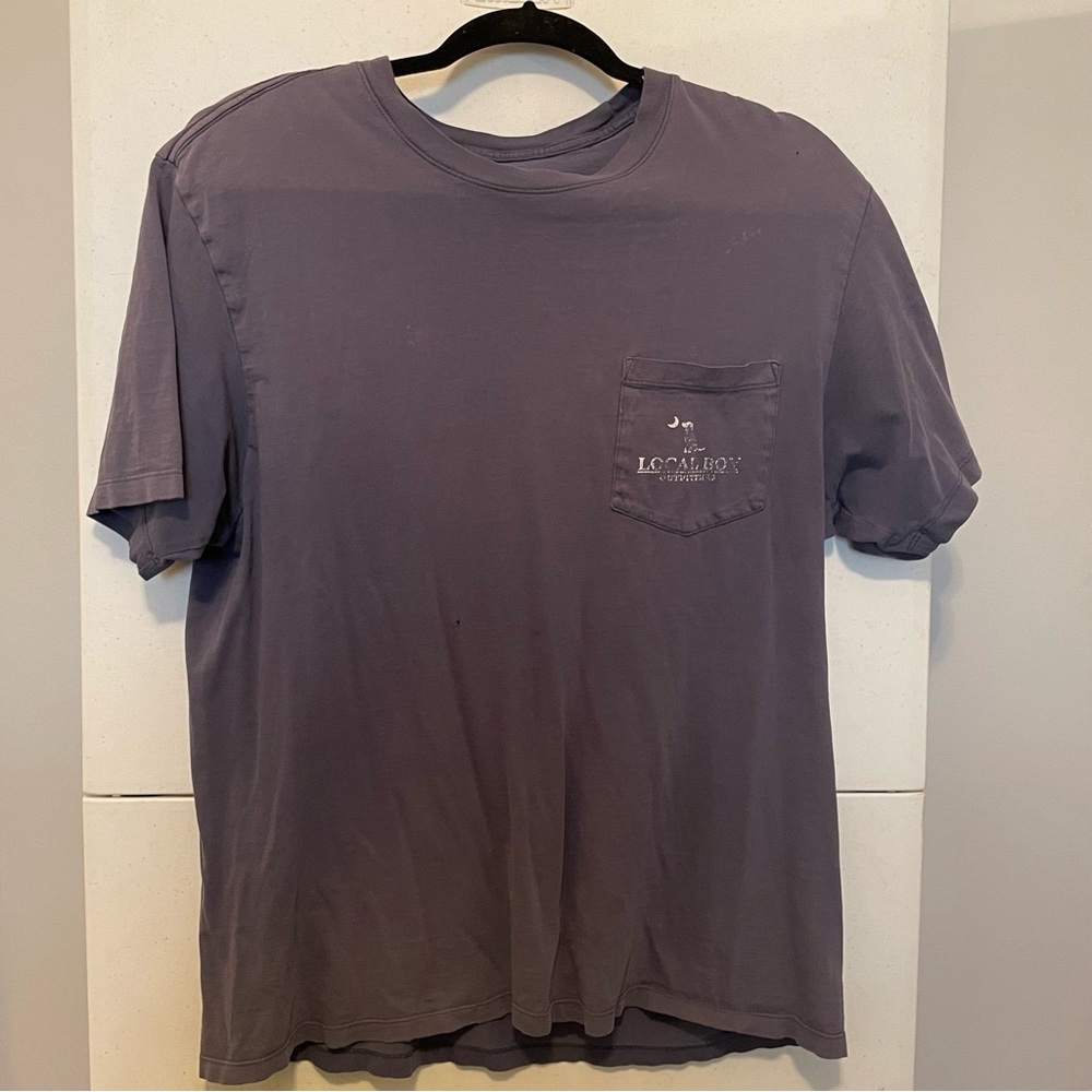 Local boy men’s M tee shirt gray/blue